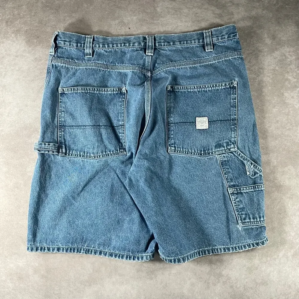 Vintage Y2K Arizona Dark Wash Carpenter Shorts Waist 36”